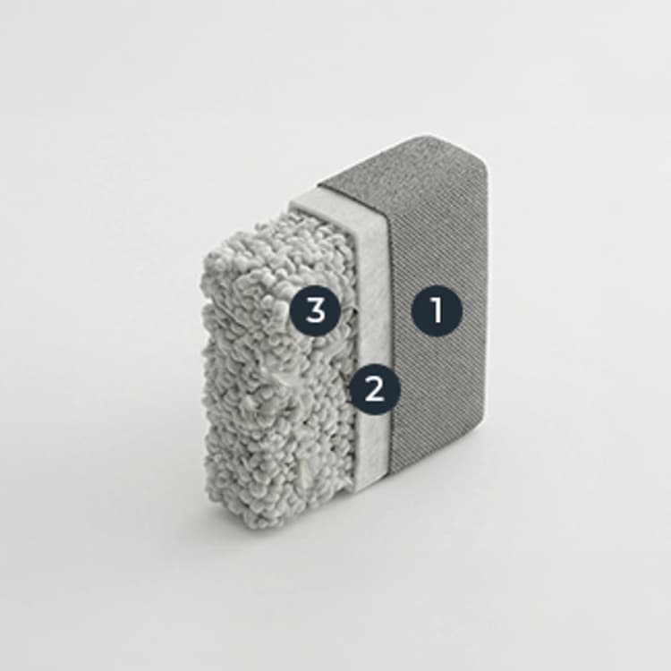 Back-Fibre ball and chopped foam mix